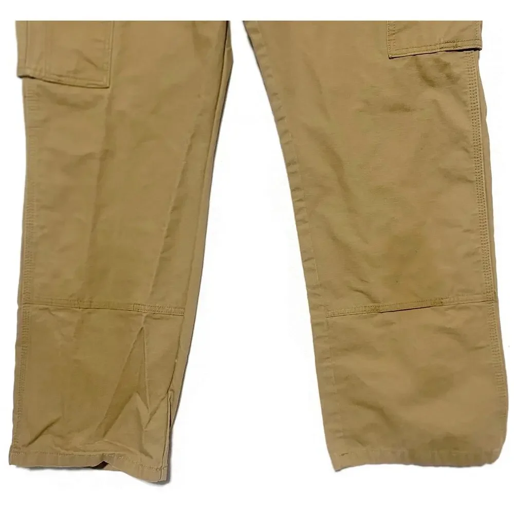 Wrangler Men's Cargo Work Pants Khaki Brown Utility 36x32 RN130273